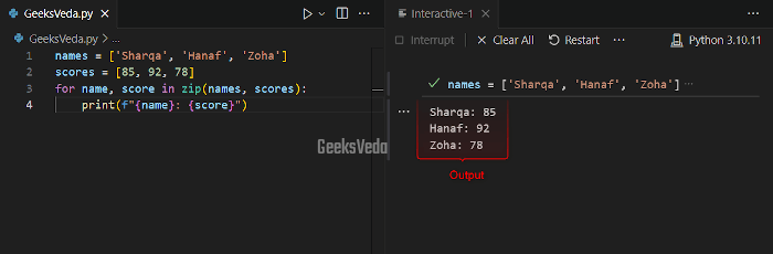 Synchronize Data with Python zip() Function