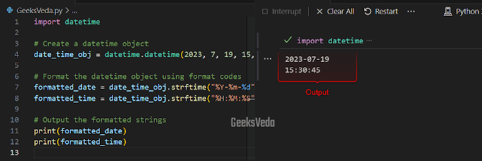 Time and Date Formatting Directives