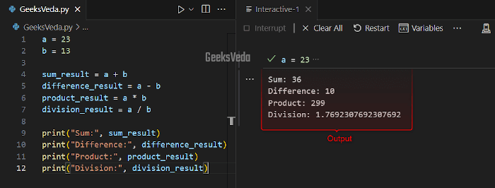 Using Arithmetic Operators