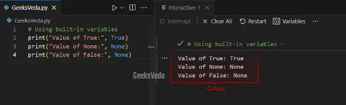 Using Built-in Variables in Python