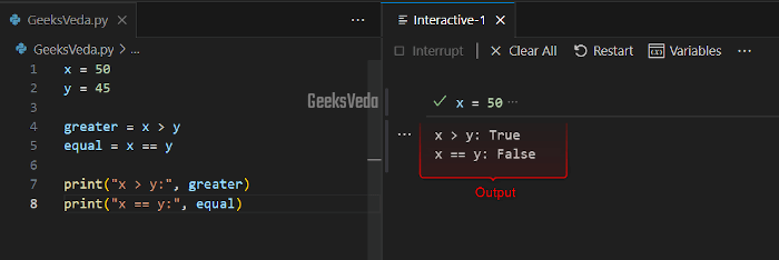 Using Comparison Operators