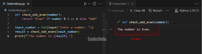 Using Conditional Ternary Operator in Python