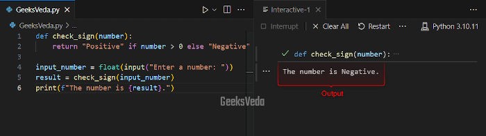 Using Ternary Operator in Python