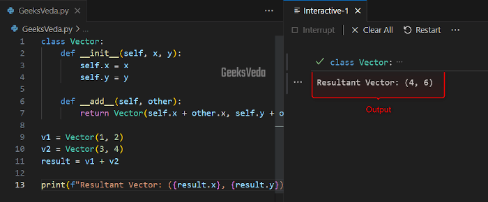 Vector Addition Python