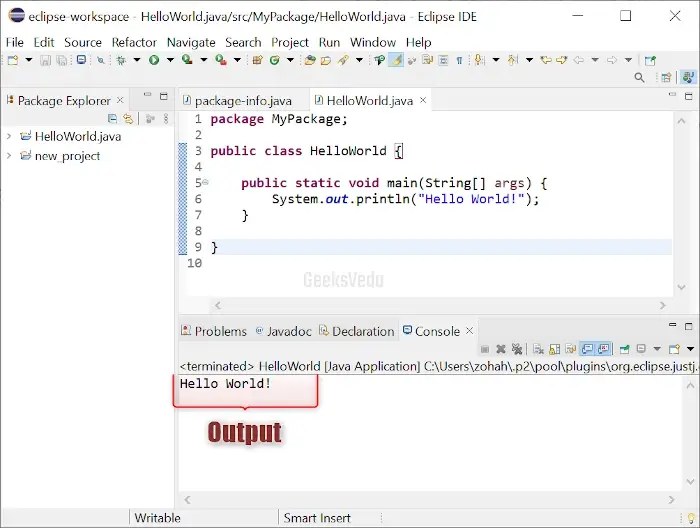 View Java Program Output